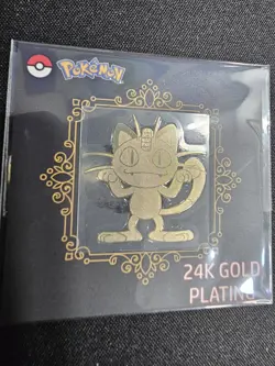 Meowth 24k Gold Plating Plated Metal Sticker Pokemon Pokemon - Image 2
