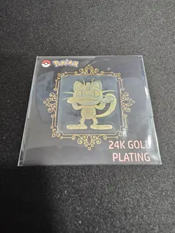 Meowth 24k Gold Plating Plated Metal Sticker Pokemon Pokemon - Image 4