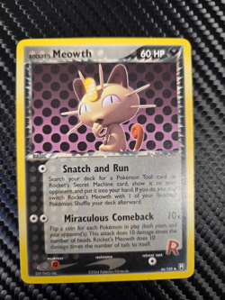 Pokemon TCG Rocket's Meowth EX Team Rocket Returns 46/109 Regular Uncommon - LP - Image 1