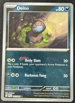 Deino (Master Ball Pattern) 065/086 - Pokemon TCG SV: White Flare Holo - NM - Image 1