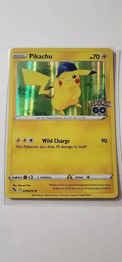 Pikachu (28) Holo Rare Pokemon GO 028/078 NM Holofoil - Image 1