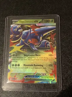 Pokemon TCG Mega Evolution Phantasmal Flames Holo Mega Heracross Ex 004/094 - Image 1