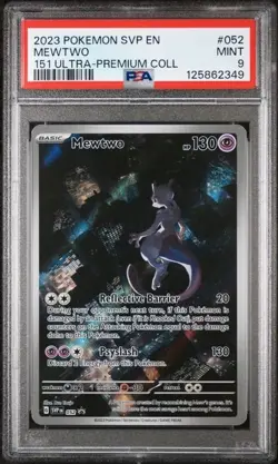 2023 POKEMON SVP EN-SV PROMO 151 ULTRA-PREMIUM COLLECTION #052 MEWTWO PSA 9 - Image 1