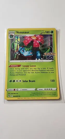 Venusaur Holo Rare Pokemon GO 003/078 NM Holo - Image 1