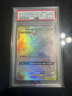 Charizard & Braixen Rainbow Rare 251/236 Cosmic Eclipse Holo PSA 10 pokemon ENG - Image 1