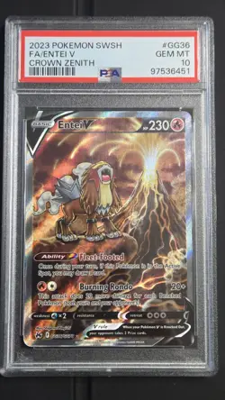 Pokemon - Entei V GG36 **GEM MINT PSA 10** Crown Zenith - Image 1