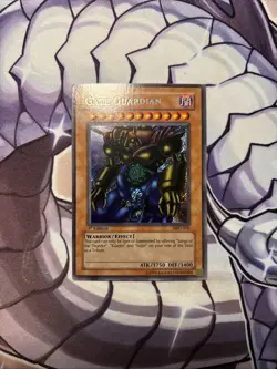 YUGIOH Gate Guardian MRD-000 SECRET Metal Raiders 1st Ed LP (LM) - Image 1