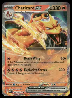Pokemon Cards Charizard ex 006/165 151 Double Rare NM - Image 1