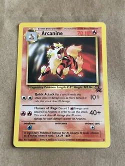 Arcanine #6 WoTC Black Star Promo Pokemon TCG Card - Image 1