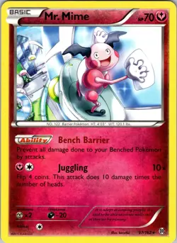 Pokemon TCG Mr. Mime XY BREAkthrough 97/162 Regular Rare Card NM - Image 1