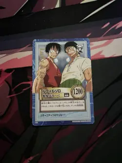 BANDAI One Piece Hyper Battle S84 LUFFY ZORO GOLD STAMPED SCARCE EARLY CARD - Image 1
