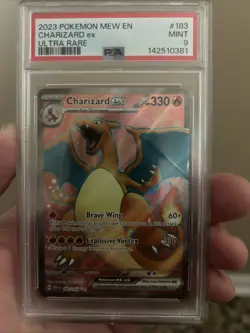Pokemon TCG Charizard EX Scarlet & Violet Holo Ultra Rare Card 183/165 PSA 9 - Image 1