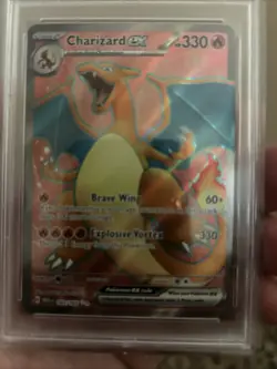 Pokemon TCG Charizard EX Scarlet & Violet Holo Ultra Rare Card 183/165 PSA 9 - Image 2