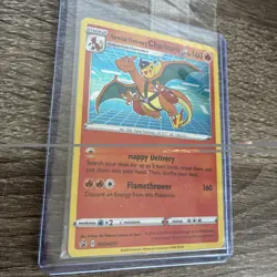 Special Delivery Charizard Pokemon Center Promo Card Holo (SWSH075) - SEALED - Image 2