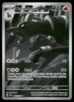 Pokemon Cards Houndoom 066/064 Shrouded Fable Illustration Rare NM - Image 1