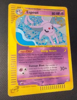 Pokemon Card- Espeon-Aquapolis-Holo-H9/H32-Rare-ENG-LP - Image 1