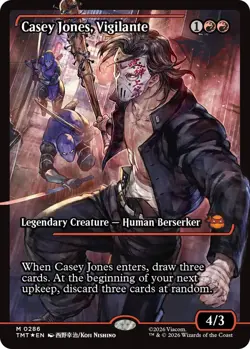 x1 Casey Jones, Vigilante (0286) - Foil - Showcase M MTG Teenage Mutant Ninja Tu - Image 1