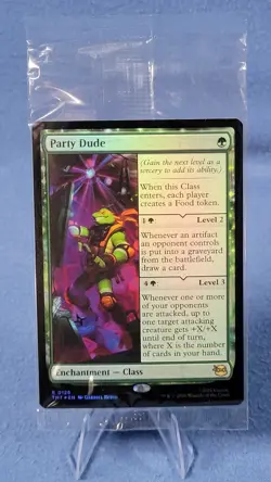 Party Dude (Foil) NM Rare MTG Ninja Turtles Pre-release Promo Sealed - Image 1
