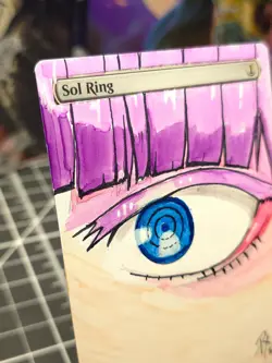SOL RING - MTG *Altered Hand Painted Original Art Anime - Nazuna Call Night - Image 2