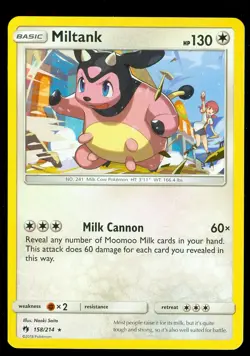 Pokemon MILTANK 158/214 - Lost Thunder - RARE - MINT - Image 1