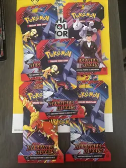 Pokemon Destined Rivals Blister Pack Lot 5 Booster Packs Factory Sealed New - Image 1