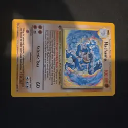 Pokemon TCG Machamp Holo Card Base Set 1st Edition 8/102 Moderate Condition - Image 3