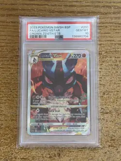 2023 Pokemon SWSH Crown Zenith Black Star Promo Lucario VSTAR PSA 10 - Image 1
