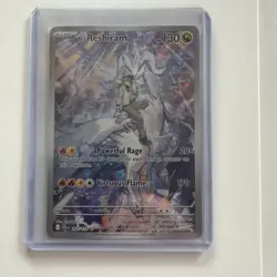 Pokemon N's Reshiram Illustration Rare Full Art Holo Card SV09 167/159 - Image 1