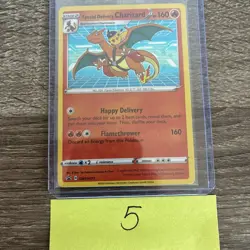 Special Delivery Charizard Pokemon Center Promo Card Holo (SWSH075) - SEALED - Image 1