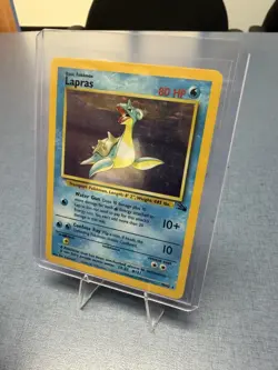 1999 Pokemon Lapras Fossil Holo Rare 10/62 80 LP English - Image 3