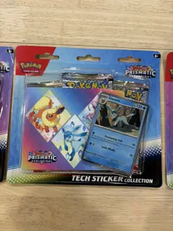 Pokemon TCG Scarlet Violet Prismatic Evolutions Tech Sticker Collection Lot of 3 - Image 3