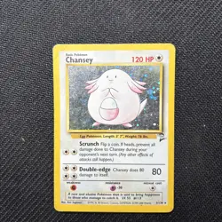 Pokemon TCG Chansey 3/102 Base Set 2 Holo Rare Heavily Played - Image 1