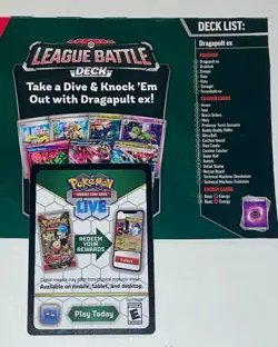 Pokemon TCG Live Dragapult ex League Battle Deck code card - Image 1
