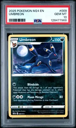 2025 POKEMON M24 EN-MCDONALD'S COLL #009 UMBREON PSA 10 - Image 1