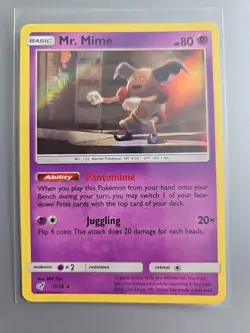 Mr. Mime 11/18 Detective Pikachu NM POKEMON Holo - Image 1