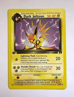 1st Edition Dark Jolteon Pokemon 38/82 - Team Rocket - Near Mint - Image 1