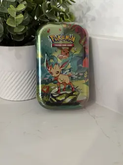 Prismatic Evolutions Mini Tin - Leafeon Art - Sealed Brand New - Pokemon TCG - Image 1
