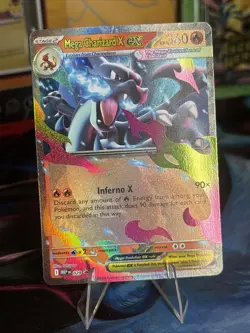 Pokemon Mega Charizard X ex (13/130) Phantasmal Flames NM HOLO M - Image 1