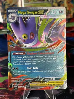 Pokemon TCG Mega Gengar ex 056/094 Me02: Phantasmal Flames NM PACK FRESH - Image 1