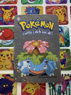 Pokemon 151 Vintage Pocket Monsters Vending HOLO Prism Sticker 2000 Nintendo - Image 2