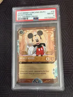 Disney Lorcana Mickey Mouse True Friend Promo 10/P3 DVC Member Cruise PSA 8 - Image 1