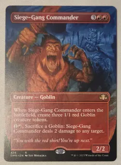 MTG Magic [x1] Siege-Gang Commander [x1] Borderless Dominaria Remastered M/NM - Image 1