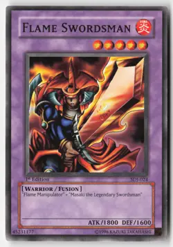 Yugioh - Flame Swordsman SDJ-024 1st Edition - Starter Deck: Joey - Image 1