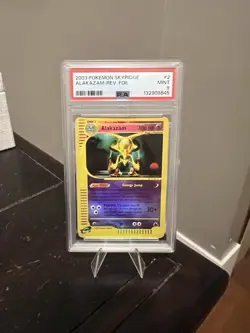 Pokemon Card Alakazam Rare Reverse Holo PSA Mint 9, Skyridge #2, WOTC 2003 - Image 1