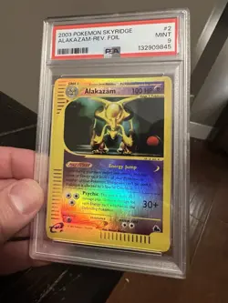 Pokemon Card Alakazam Rare Reverse Holo PSA Mint 9, Skyridge #2, WOTC 2003 - Image 3