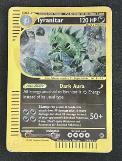 Pokemon Card-Tyranitar-29/165-Expedition- Holo-ENG - Image 1