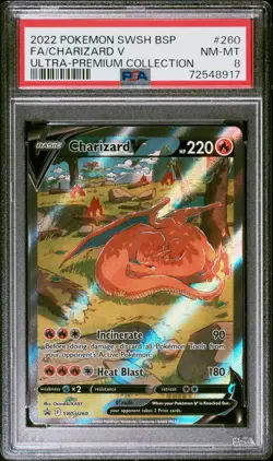 Pokemon Charizard V SWSH260 SWSH: Sword & Shield Promo Cards Holo PSA 8 - Image 1