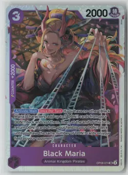 Black Maria OP08-074 One Piece Card Near Mint NM - Image 1