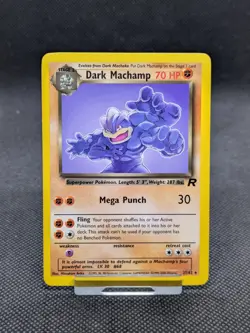 Team Rocket Dark Machamp 27/82 Non Holo Rare Pokemon Card WOTC LP EXCELLENT - Image 1