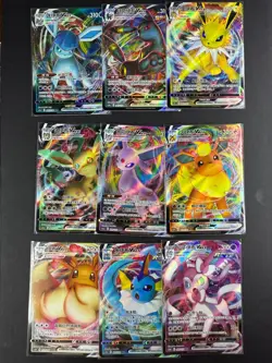 POKEMON S-CHINESE VMAX LOT 9 CARDS EEVEE & EEVEELITIONS CS4aC NM/MINT RRR RARE - Image 1